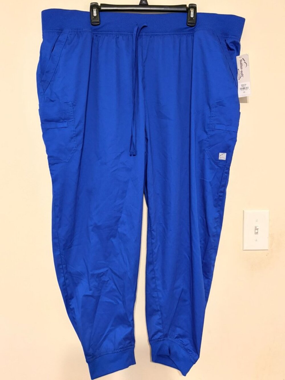 New NWT Butter Soft Royal Blue Scrub Pants Joggers Men's Size 3XL